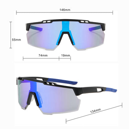 Lunettes de Cyclisme Unisex Techsuit 9963, Noir Bleu