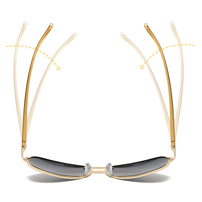 Herren-Sonnenbrille Techsuit 2150, polarisiert, UV-Schutz, gold-grau
