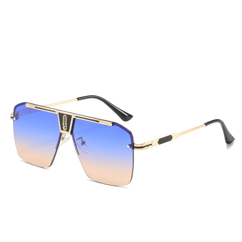 Lunettes de Soleil Homme Techsuit 2576, Or Bleu Marron