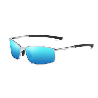 Lunettes de Soleil Homme Techsuit 559, Polarisées, Protection UV, Argentées Bleues