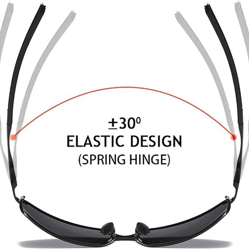 Lunettes de Soleil Homme Techsuit 559, Polarisées, Protection UV, Gris Noir