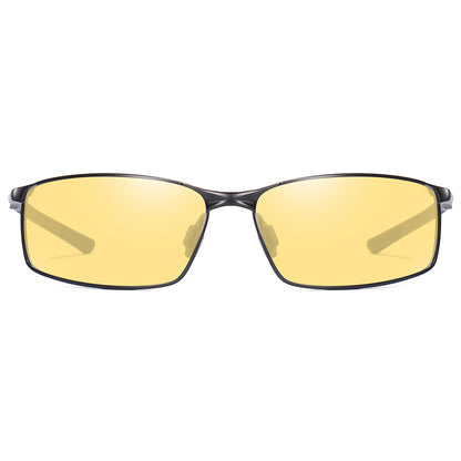 Lunettes de Soleil Homme Techsuit 559, Polarisées, Protection UV, Noir Jaune