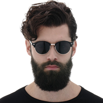 Lunettes de Soleil Homme Techsuit 66612, Polarisées, Protection UV, Doré Bleu