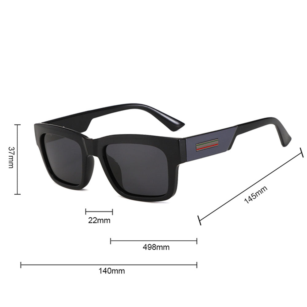 Herren-Sonnenbrille Techsuit 8491, polarisiert, UV-Schutz, matt schwarz rot