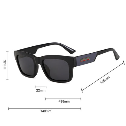 Herren-Sonnenbrille Techsuit 8491, polarisiert, UV-Schutz, matt schwarz rot