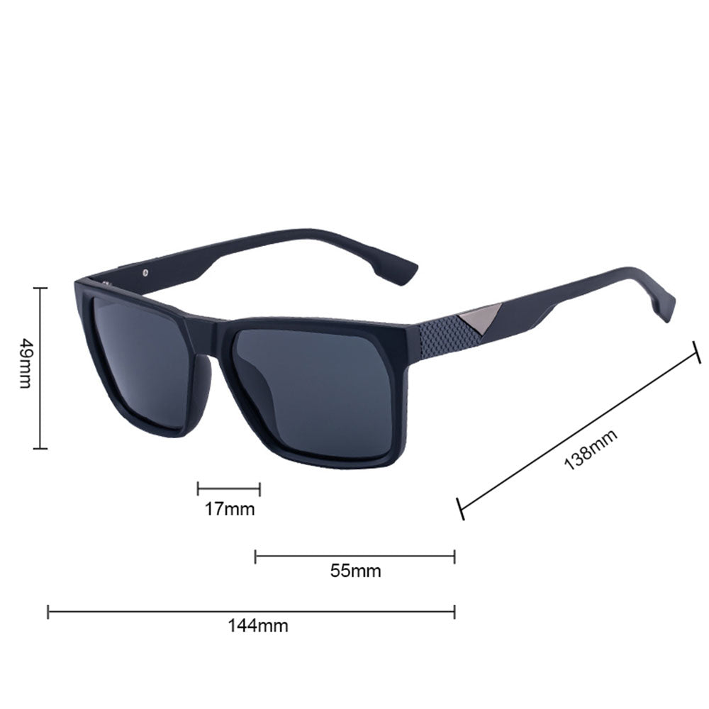 Herren-Sonnenbrille Techsuit 8500, polarisiert, UV-Schutz, Schwarz Grau