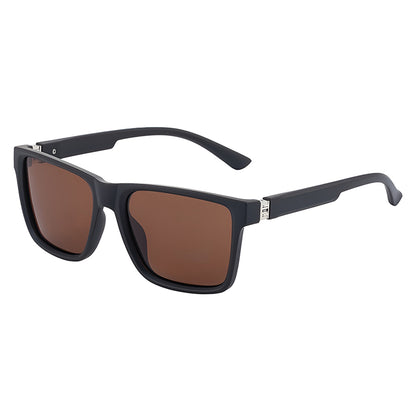 Lunettes de Soleil Homme Techsuit 8506, Polarisées, Protection UV, Marron Mat Gris