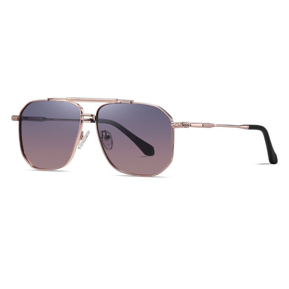 Lunettes de Soleil Homme Techsuit 8538, Polarisées, Protection UV, Rose Or Violet
