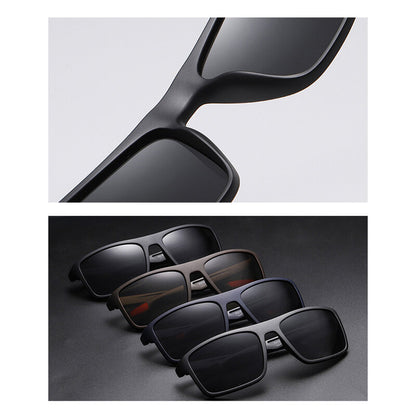 Lunettes de Soleil Homme Techsuit TR90 (MM101), Polarisées, Protection UV, Noir Mat Gris