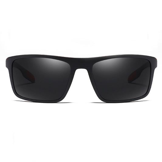 Herren-Sonnenbrille Techsuit TR90 (MM101), polarisiert, UV-Schutz, matt schwarz rot
