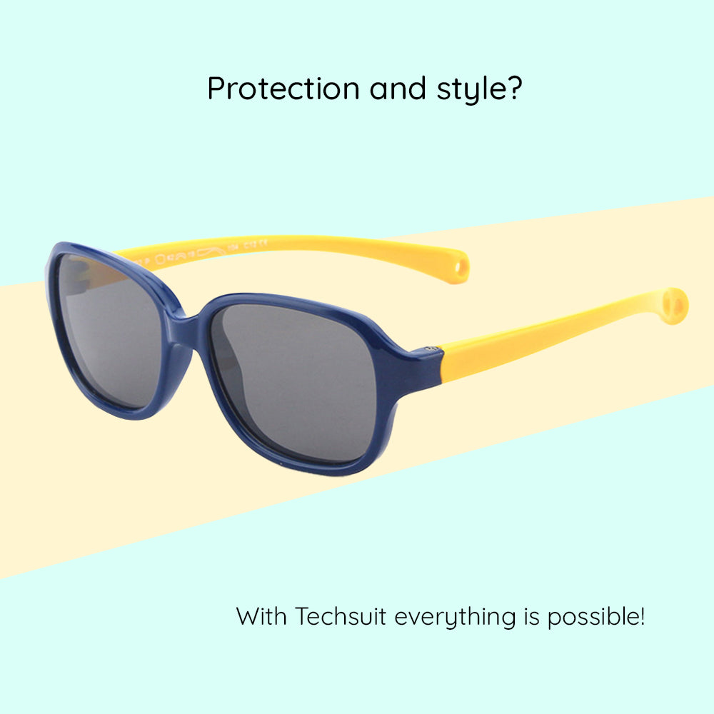 Lunettes de Soleil Bébé Techsuit 8192-C12, Polarisées, Bleu Jaune