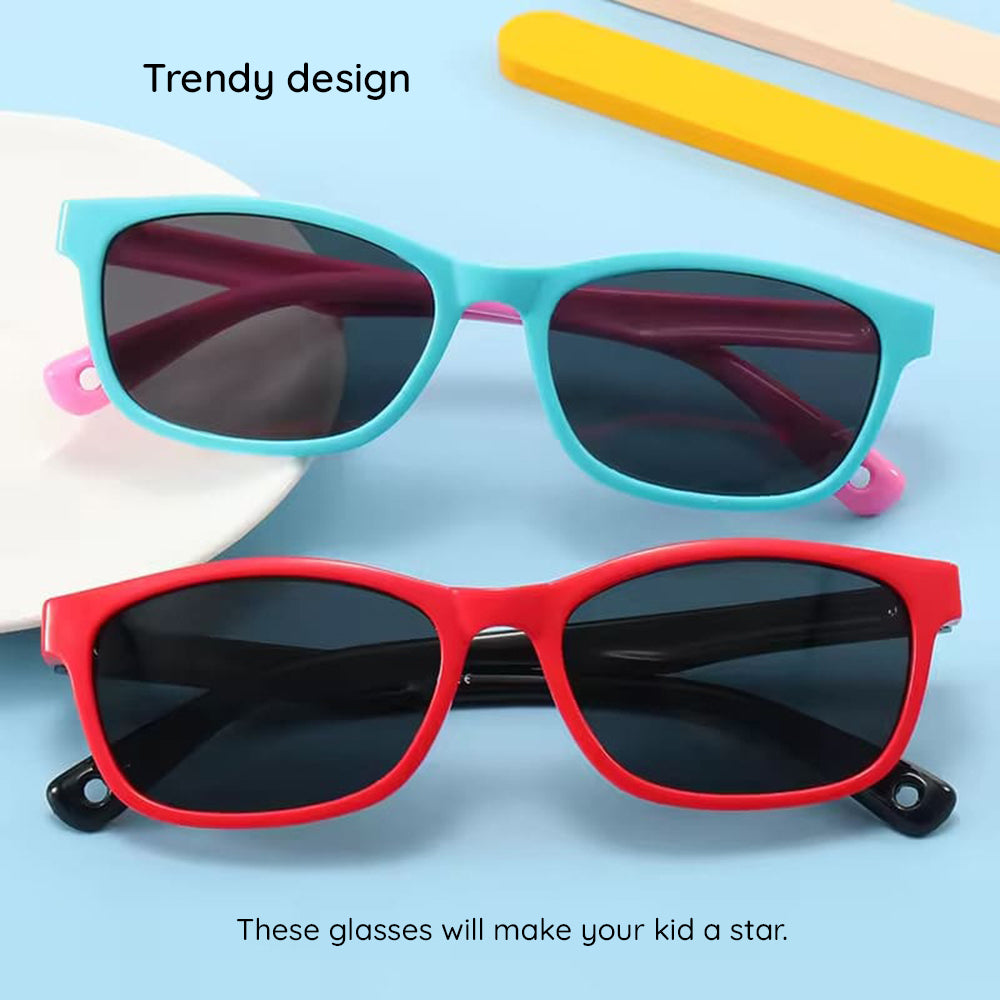 Lunettes de Soleil Bébé Techsuit 8260-C40, Polarisées, Rouge Noir