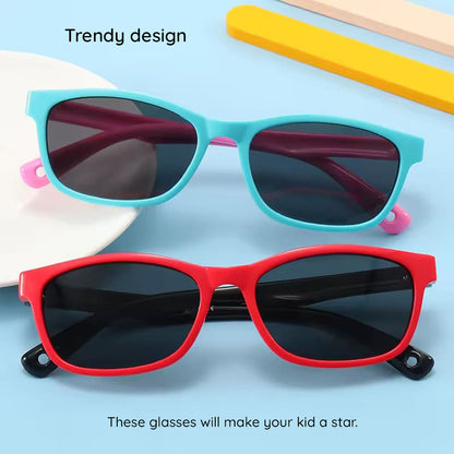 Lunettes de Soleil Bébé Techsuit 8260-C40, Polarisées, Rouge Noir