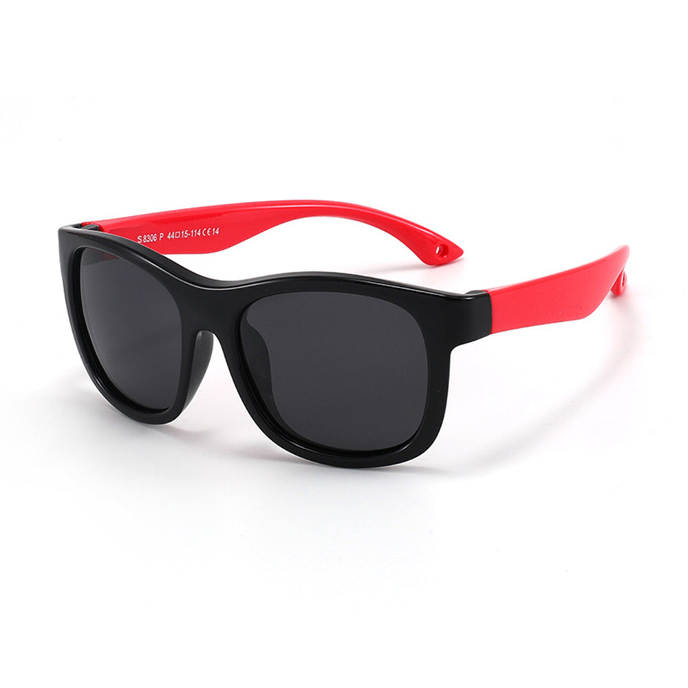 Lunettes de Soleil Bébé Techsuit 8306-C14, Polarisées, Noir Rouge