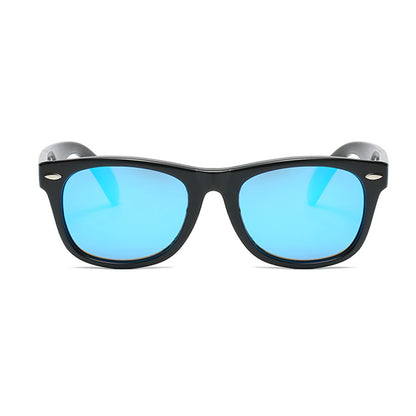 Techsuit D802 Kinder-Sonnenbrille, polarisiert, UV-Schutz, Rot Weiß Grün