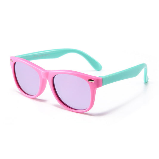 Lunettes de Soleil Enfants Techsuit D802, Polarisées, Protection UV, Rose Vert