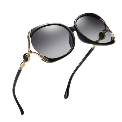 Damen-Sonnenbrille Techsuit 1722, polarisiert, UV-Schutz, Schwarz Grau