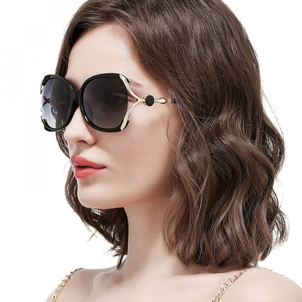 Damen-Sonnenbrille Techsuit 1722, polarisiert, UV-Schutz, Schwarz Grau