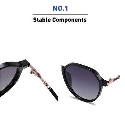 Lunettes de Soleil Femme Techsuit 2203, Polarisées, Protection UV, Gris Rose