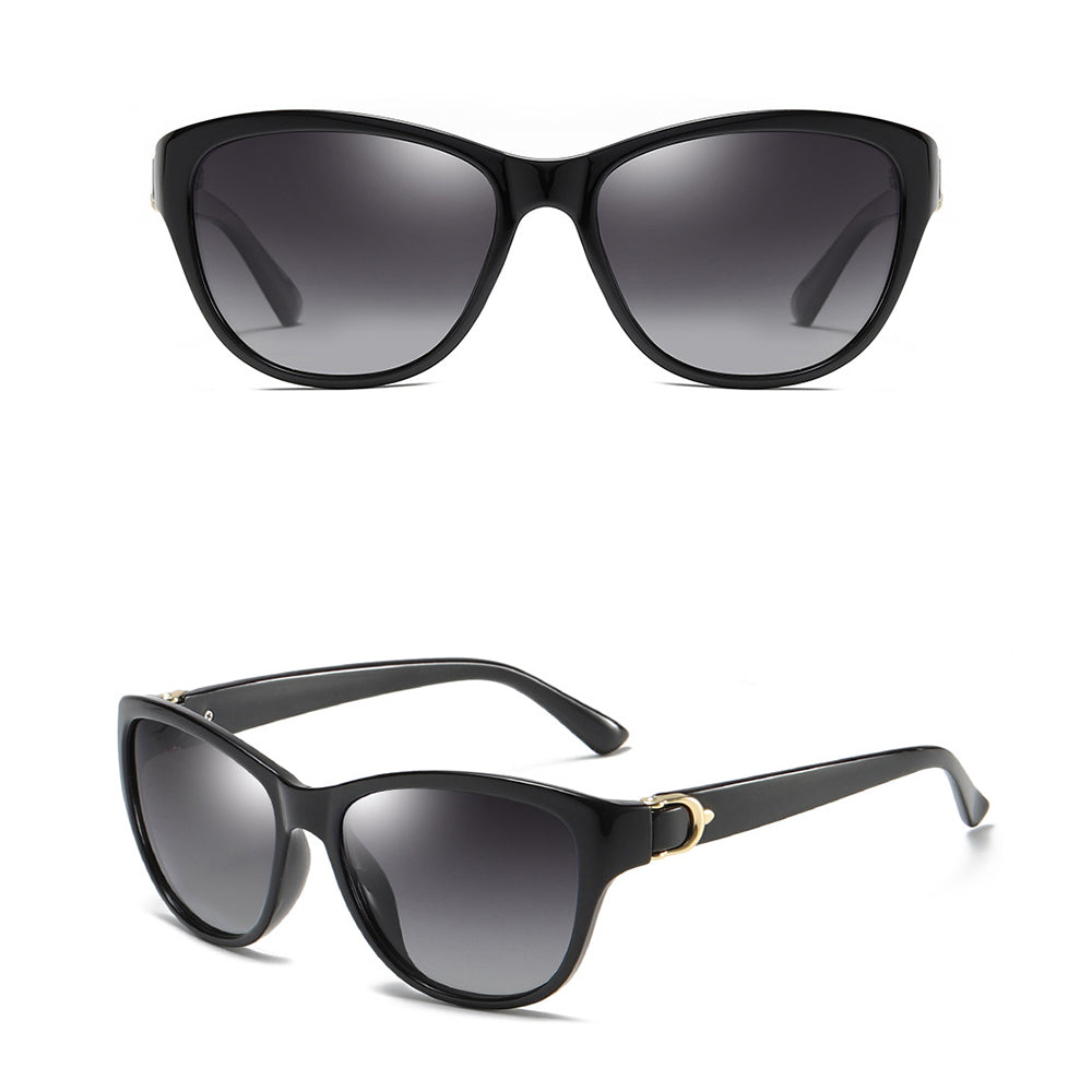 Lunettes de Soleil Femme Techsuit A572, Polarisées, Protection UV, Noir Gris Dégradé