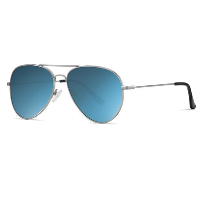 Lunettes de Soleil Unisex Techsuit 3025, Protection UV, Argentées Bleues