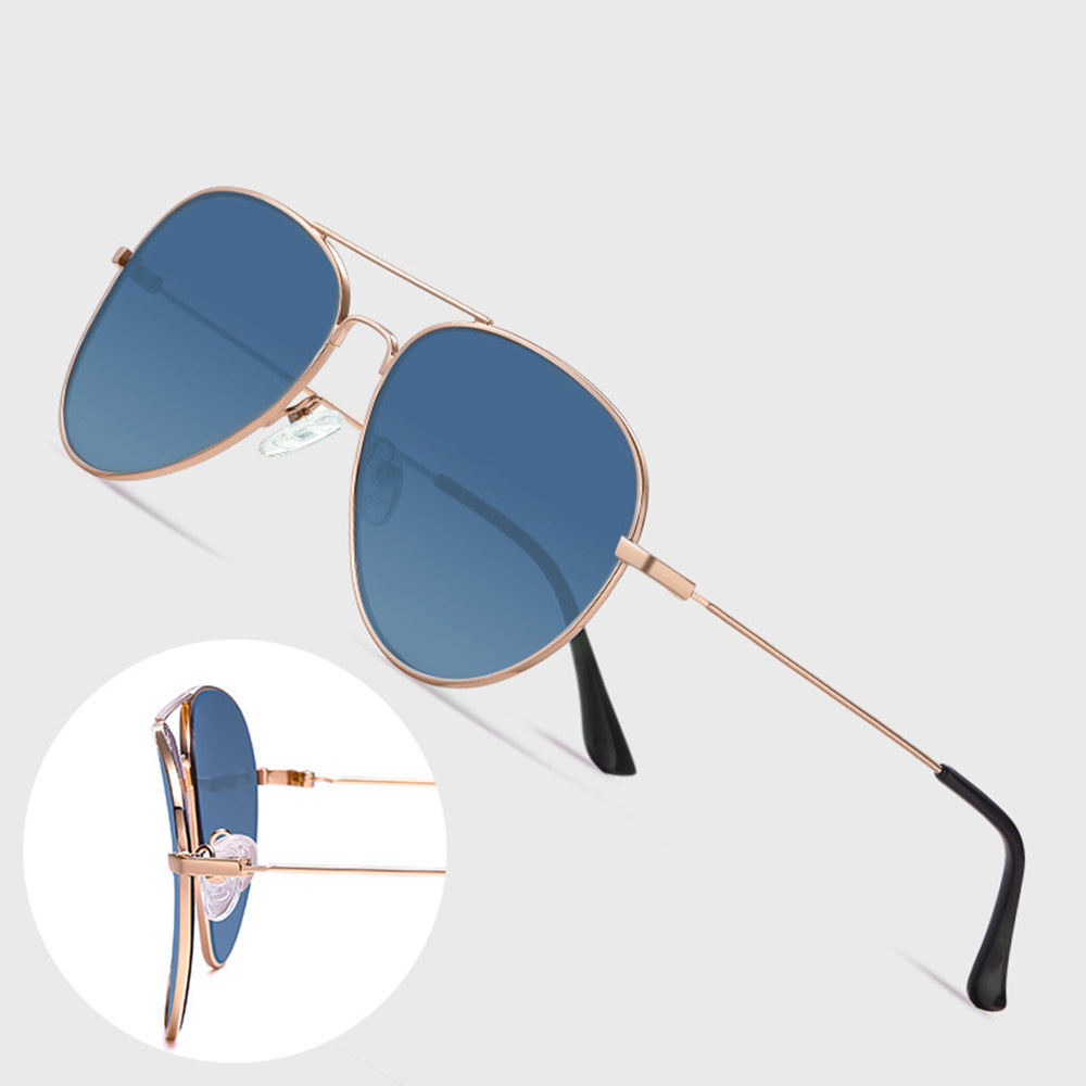 Lunettes de Soleil Unisex Techsuit 3025, Protection UV, Argentées Bleues