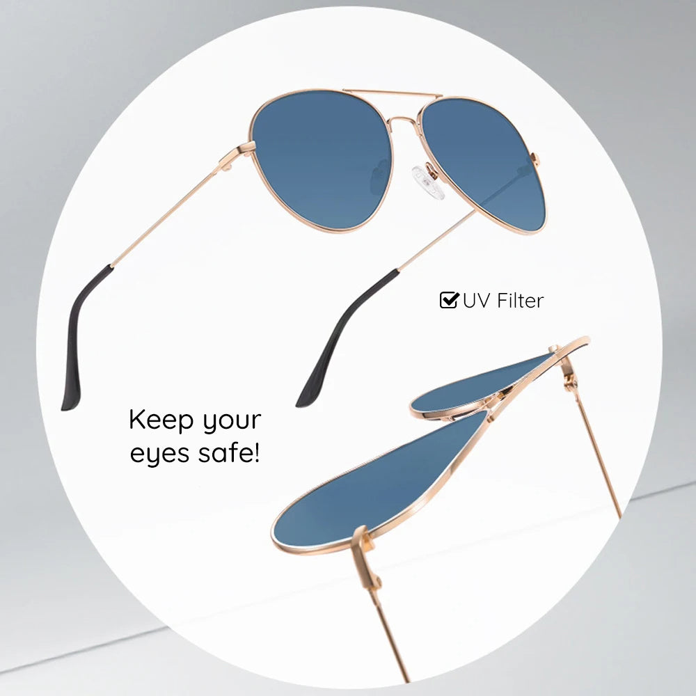 Lunettes de Soleil Unisex Techsuit 3025, Protection UV, Or Vert