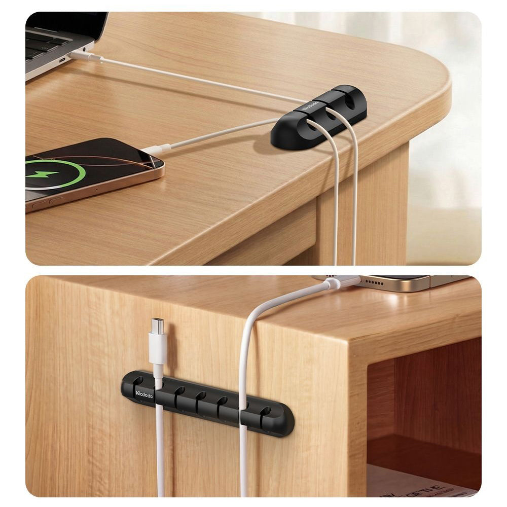Organizzatore Cavi McDodo WF-5960, Set 2 pezzi, Nero