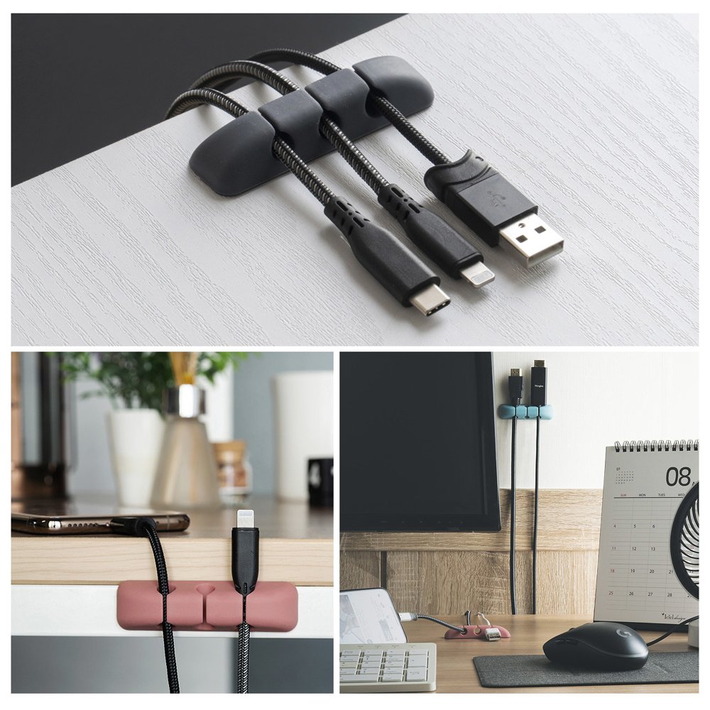 Organizzatore Cavi Ringke, Set 4 pezzi, Nero