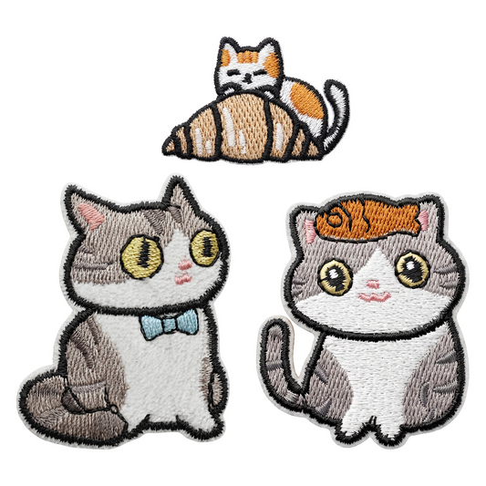 Patch / Toppa Tessile OEM Cat 1, Set 3 pezzi, Multicolore
