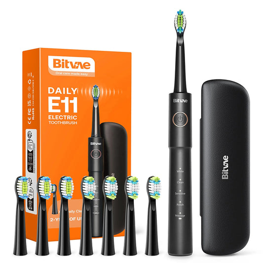 Brosse à dents électrique Bitvae E11, noire