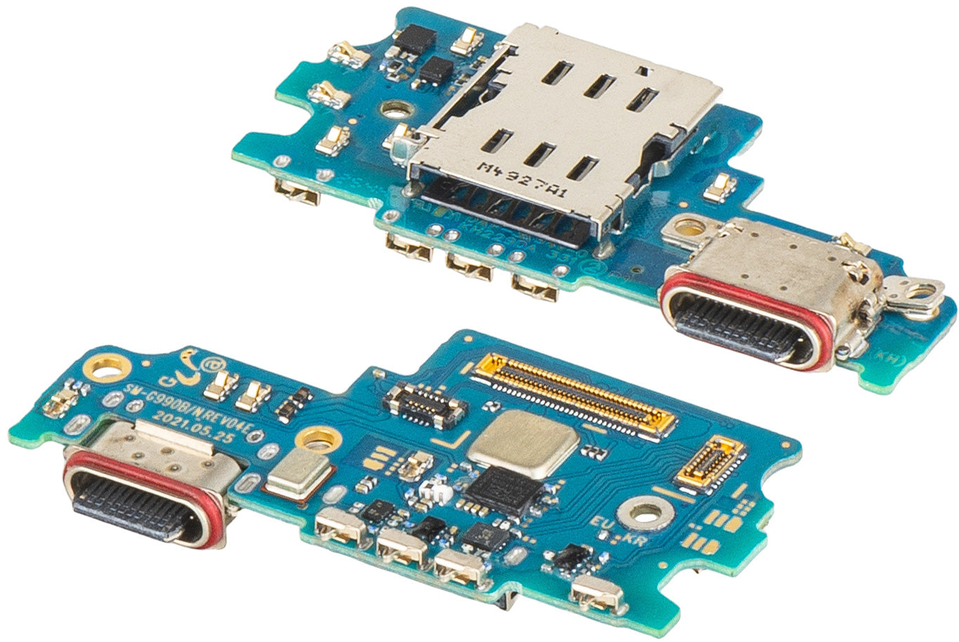 Scheda con Connettore di Ricarica - Microfono - Modulo Lettore SIM Samsung Galaxy S21 FE 5G G990