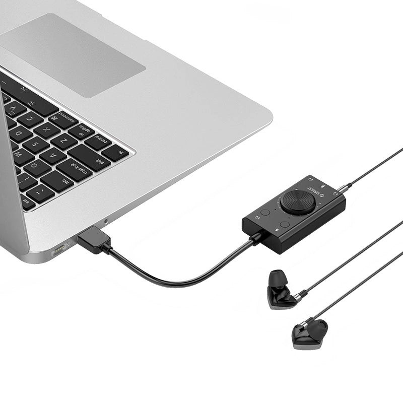 Scheda audio USB Orico SC2, 3 x Jack 3.5mm, Nera