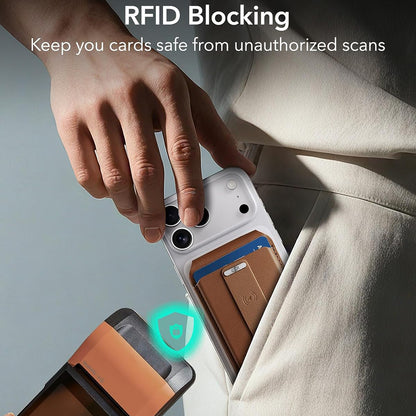 Portefeuille MagSafe, ESR, Findy my Wallet 5C, Marron