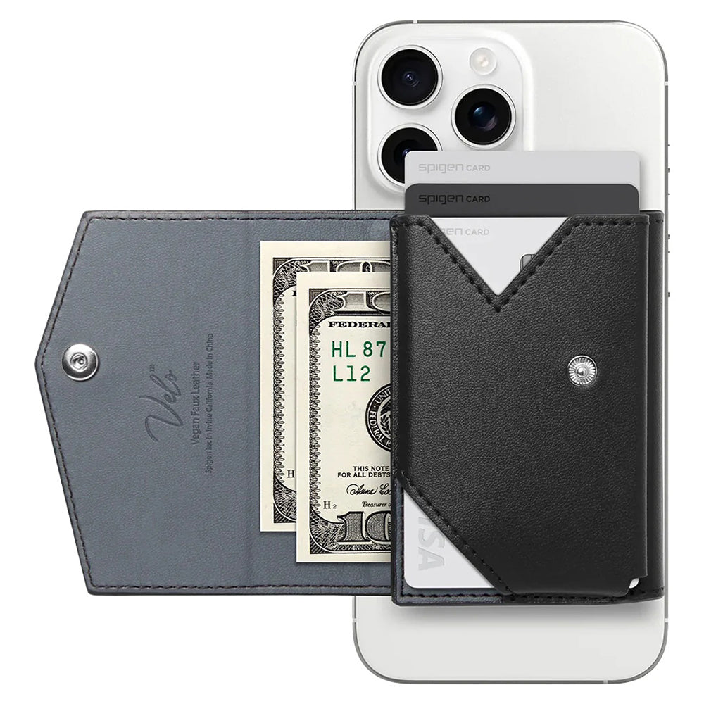 Magsafe Geldbörse, Spigen, Valentinus Pro, Schwarz