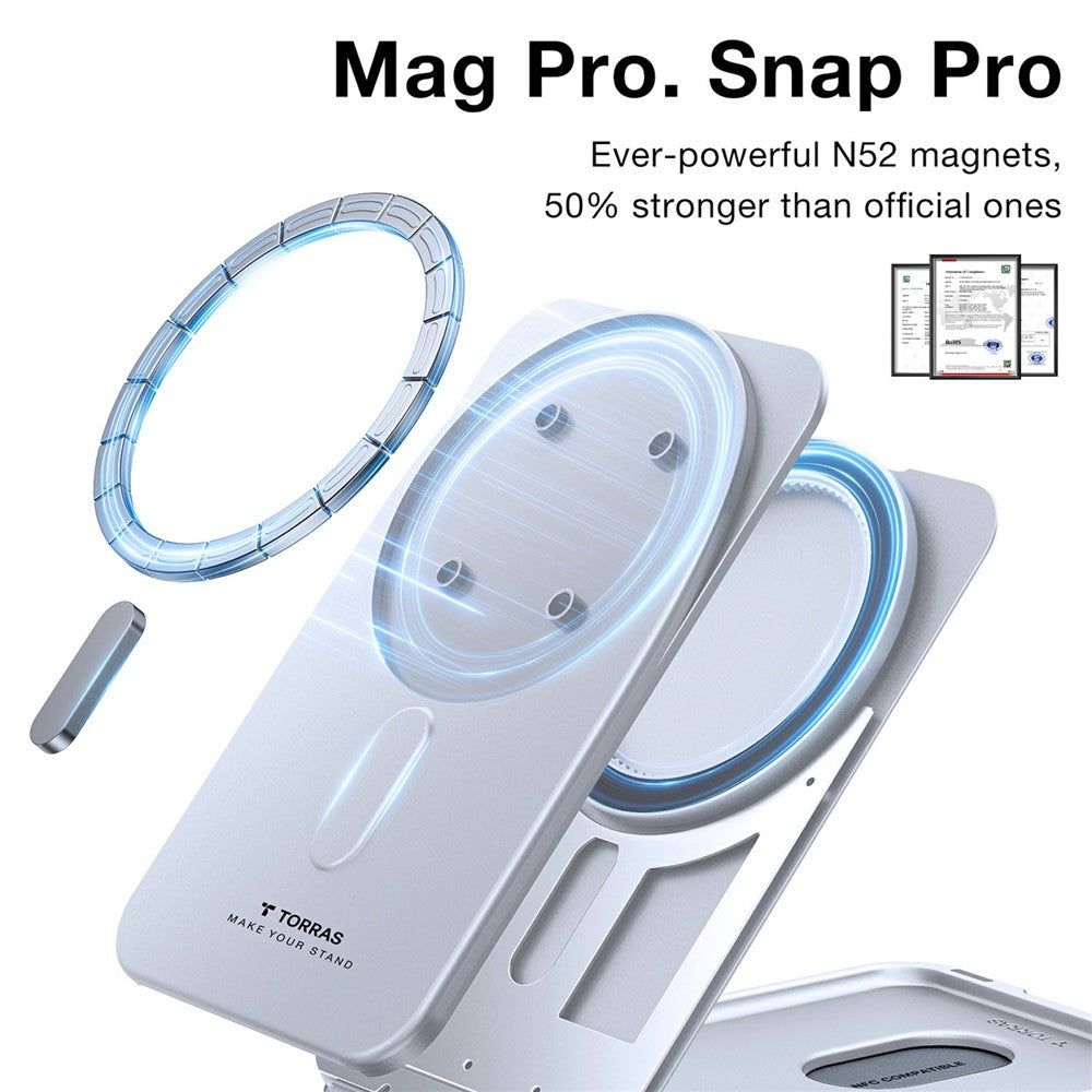 Portefeuille MagSafe Torras Minimalist Slim, gris