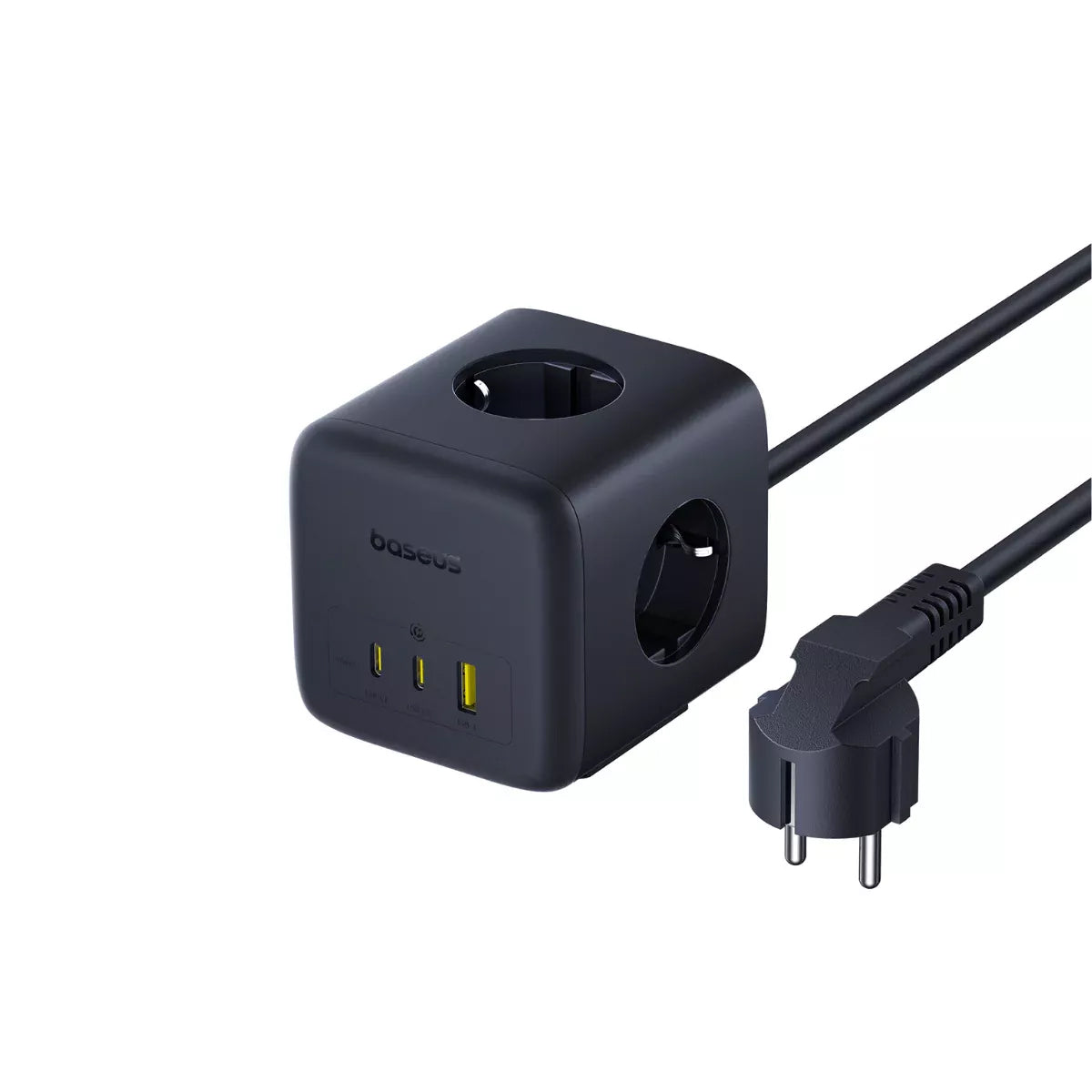 Baseus EnerFill FA11 Verlängerungskabel, 67W, 3.35A, 1 x USB-A - 2 x USB-C - 3 x Schuko, Schwarz E00082100123-00