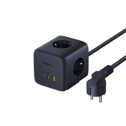 Baseus EnerFill FA11 Verlängerungskabel, 67W, 3.35A, 1 x USB-A - 2 x USB-C - 3 x Schuko, Schwarz E00082100123-00