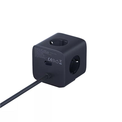 Baseus EnerFill FA11 Verlängerungskabel, 67W, 3.35A, 1 x USB-A - 2 x USB-C - 3 x Schuko, Schwarz E00082100123-00