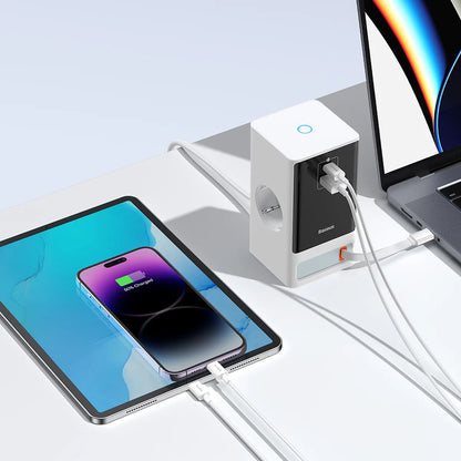 Prolunga Baseus PowerCombo, 1 x Schuko, Bianco PSLR000602