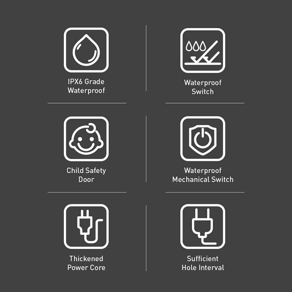 Prolunga ColorWay, 6 x Schuko, Bianco