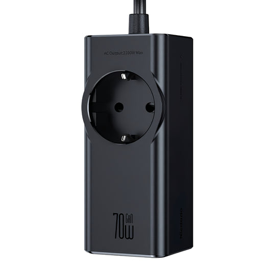 McDodo Verlängerungskabel CH-4620, 1 x Schuko - 1 x USB-A - 2 x USB-C, Schwarz