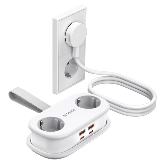 Multiprise Orico AP3, 2 x Schuko - 2 x USB-A - 2 x USB-C, Blanc