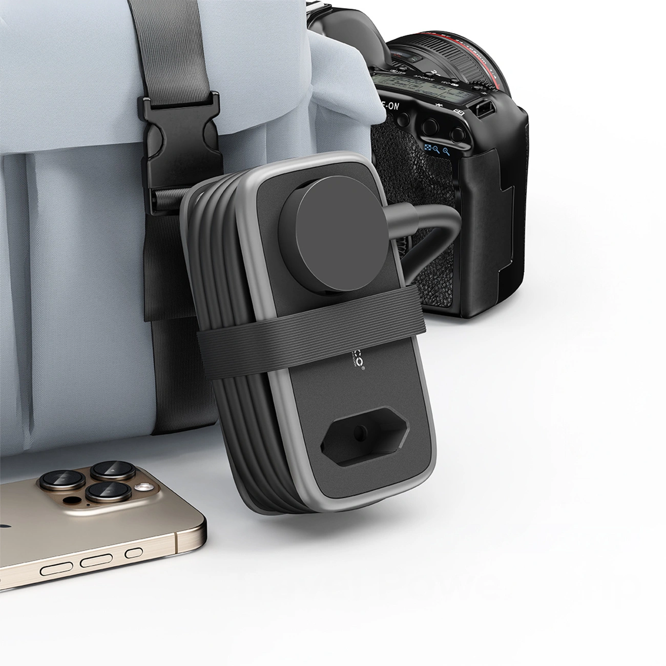 Prolunga Orico APP, 1 x Schuko - 1 x Presa - 2 x USB-A - 1 x USB-C, Nero Grigio