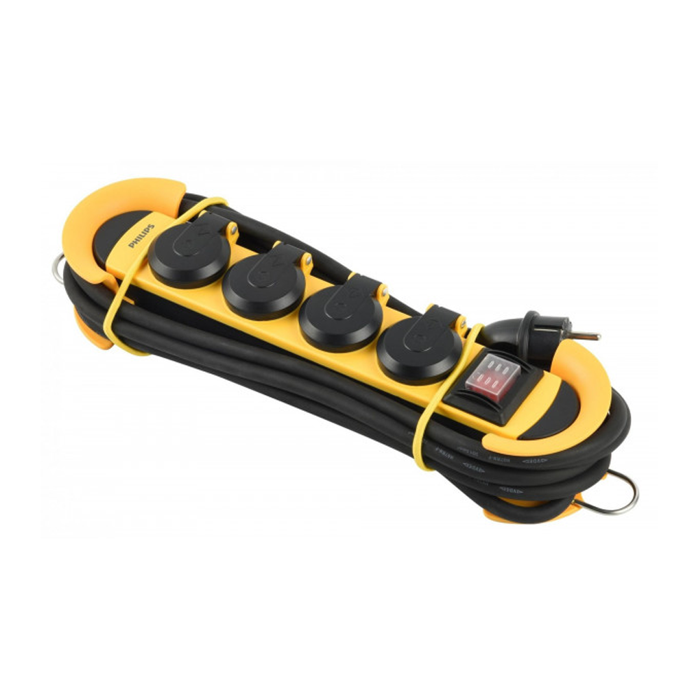 Prolunga Philips, 4 x Schuko, Giallo Phil-SPN5140YB/60