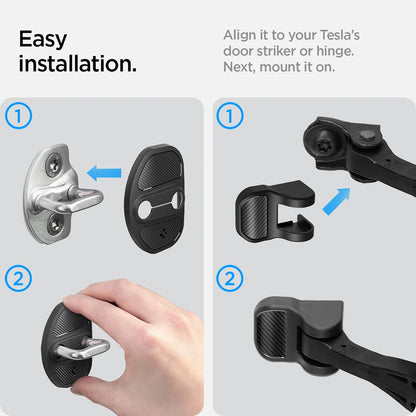 Scharnier- / Türschloss-Schutz Spigen für Tesla Y / 3, 4-teiliges Set ACP07123