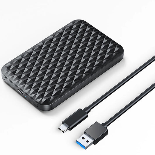 Orico 2520C3-V1 Gehäuse für HDD / SSD SATA 2,5 Zoll, USB-C, Schwarz