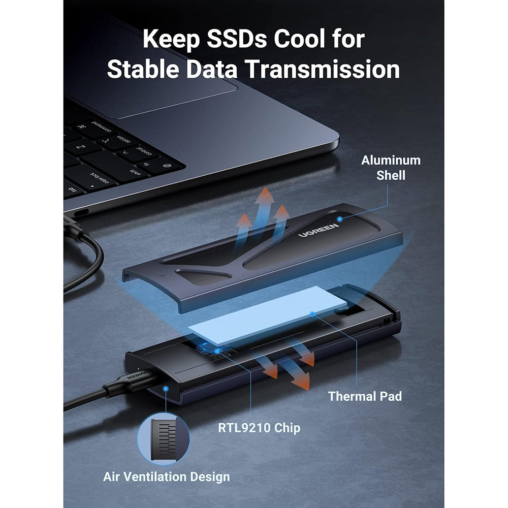 UGREEN CM578 Rack für SSD M.2 NVMe, Grau