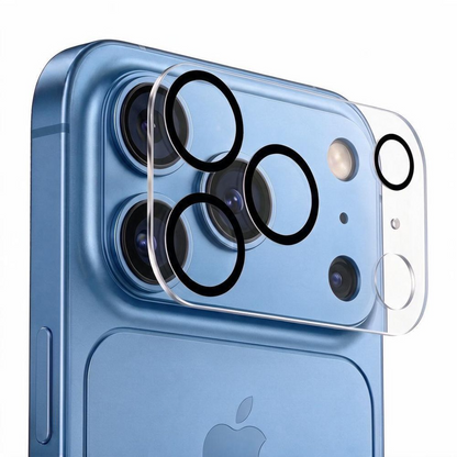 Tech-Protect Cam Fit+ Rückkamera-Schutzrahmen für Apple iPhone 18 Pro, gehärtetes Glas, transparent