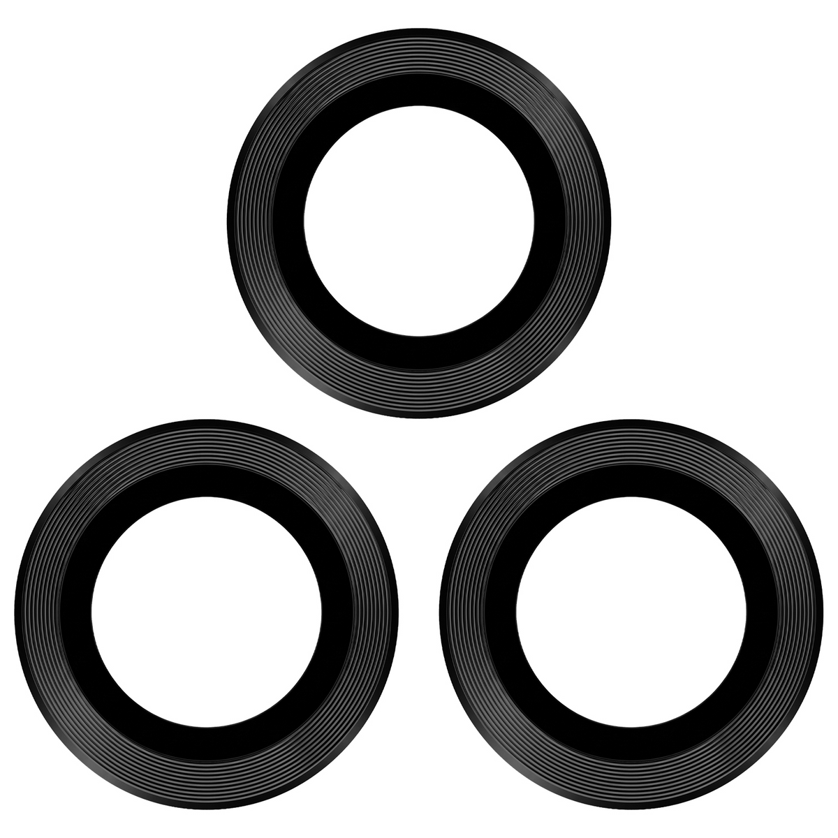 Cadre de protection pour caméra arrière OEM pour Apple iPhone 18 Pro Max, Verre trempé, Noir